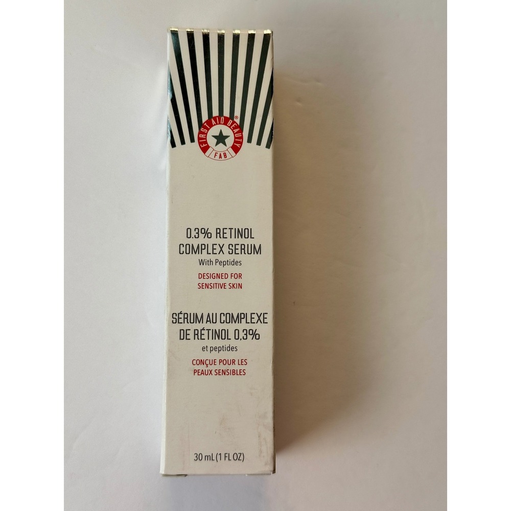 First Aid Beauty FAB 0.3% Retinol Complex Serum with Peptides 30ml 1oz New NIB